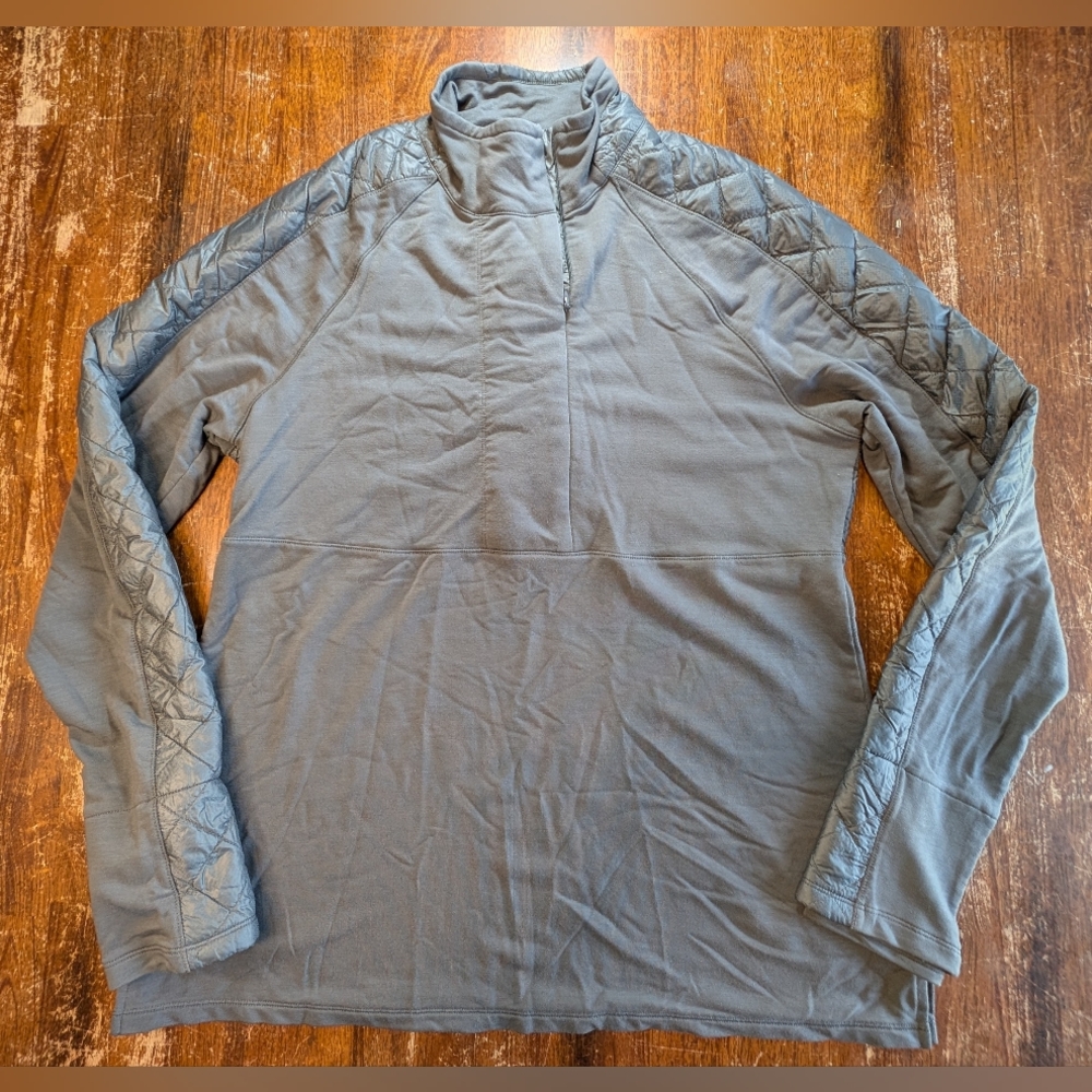 Athleta Quilted Half Zip Jacket Lightweight Activewear Womens XL Gray Athleisure